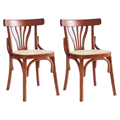 Armless Dining Side Chair Solid Wood Scandinavian Kitchen Dining Room Chair Red 2 Piece Set Clearhalo 'Dining Chairs' 'Dining Tables & Seating' 'dining_chair' 'furn' 'furn_dining_chair' 'Furniture' 'Kitchen & Dining Furniture' 5661751