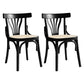 Armless Dining Side Chair Solid Wood Scandinavian Kitchen Dining Room Chair Black 2 Piece Set Clearhalo 'Dining Chairs' 'Dining Tables & Seating' 'dining_chair' 'furn' 'furn_dining_chair' 'Furniture' 'Kitchen & Dining Furniture' 5661757