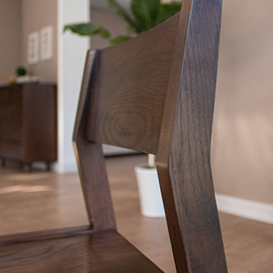 Contemporary Style Dining Chairs Open Back Dining Armless Side Chair with Wooden Legs