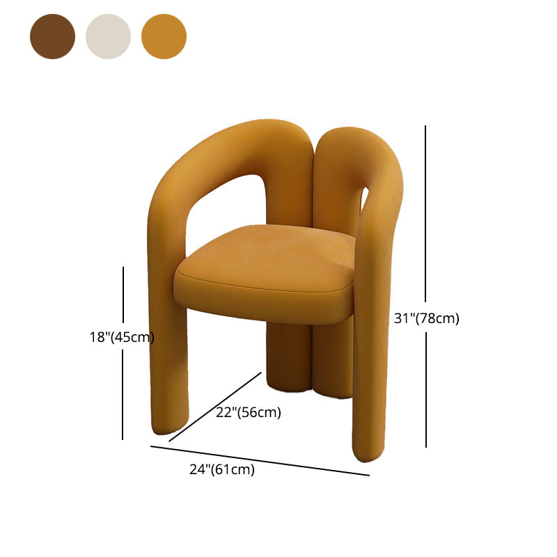 Modern Velvet Dining Room Chair Arm Chair for Restaurant Use Clearhalo 'Dining Chairs' 'Dining Tables & Seating' 'dining_chair' 'furn' 'furn_dining_chair' 'Furniture' 'Kitchen & Dining Furniture' 5661825