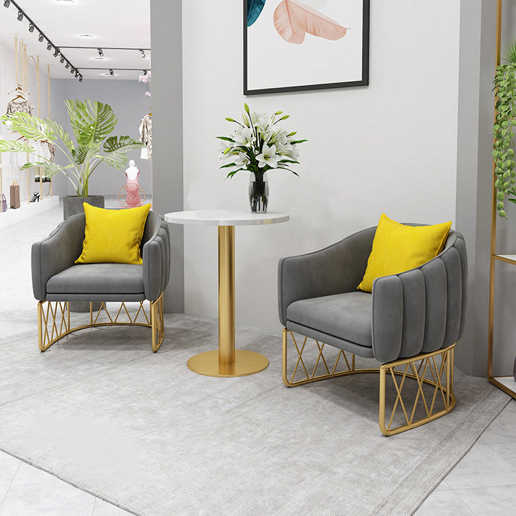 Glam Metal Ess Room Stuhl Polsters Seitenstuhl für den Heimgebrauch