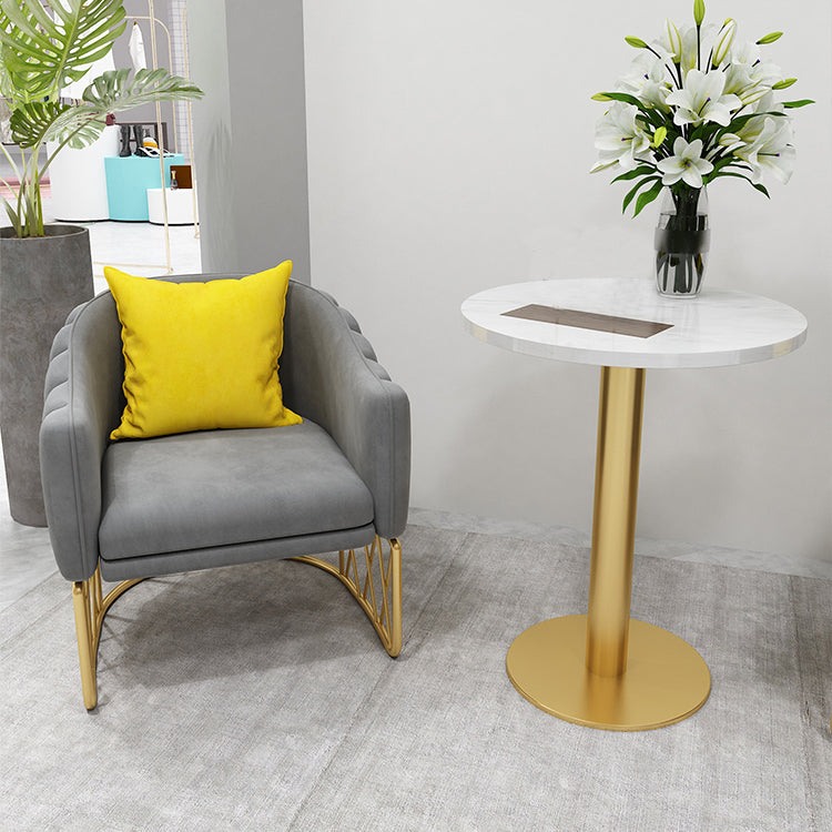 Glam Metal Ess Room Stuhl Polsters Seitenstuhl für den Heimgebrauch