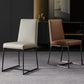 Leather Matte Finish Dining Chair Contemporary Home Solid Back Side Chair