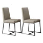 Leather Matte Finish Dining Chair Contemporary Home Solid Back Side Chair