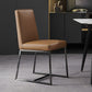 Leather Matte Finish Dining Chair Contemporary Home Solid Back Side Chair