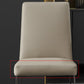 Leather Matte Finish Dining Chair Contemporary Home Solid Back Side Chair