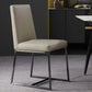 Leather Matte Finish Dining Chair Contemporary Home Solid Back Side Chair