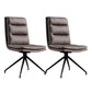 Contemporary Dining Room Side Chairs Matte Finish Leather Parsons Armless Chair Grey 2 Piece Set Clearhalo 'Dining Chairs' 'Dining Tables & Seating' 'dining_chair' 'furn' 'furn_dining_chair' 'Furniture' 'Kitchen & Dining Furniture' 5661857