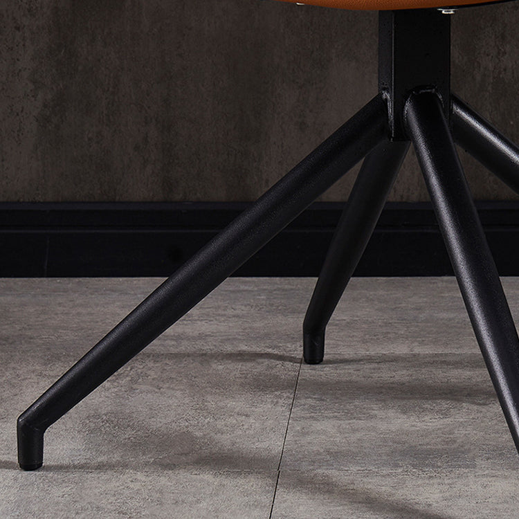 Contemporary Dining Room Side Chairs Matte Finish Leather Parsons Armless Chair Clearhalo 'Dining Chairs' 'Dining Tables & Seating' 'dining_chair' 'furn' 'furn_dining_chair' 'Furniture' 'Kitchen & Dining Furniture' 5661867