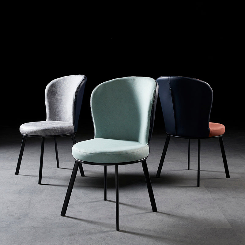 Sillas de comedor tapizadas de estilo industrial sólido sillón de comedor sin brazo
