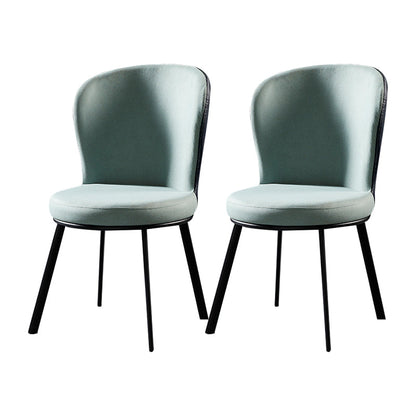 Sillas de comedor tapizadas de estilo industrial sólido sillón de comedor sin brazo