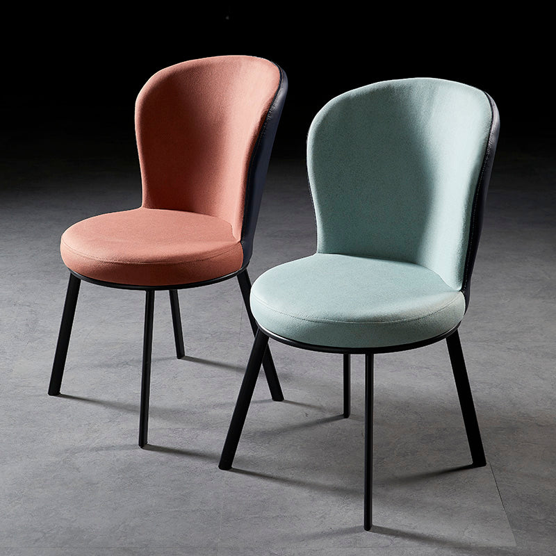 Sillas de comedor tapizadas de estilo industrial sólido sillón de comedor sin brazo