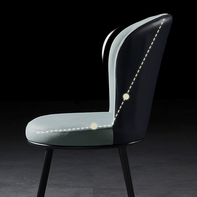 Sillas de comedor tapizadas de estilo industrial sólido sillón de comedor sin brazo