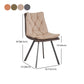Matte Finish Leather Dining Chair Contemporary Home Solid Back Side Chair