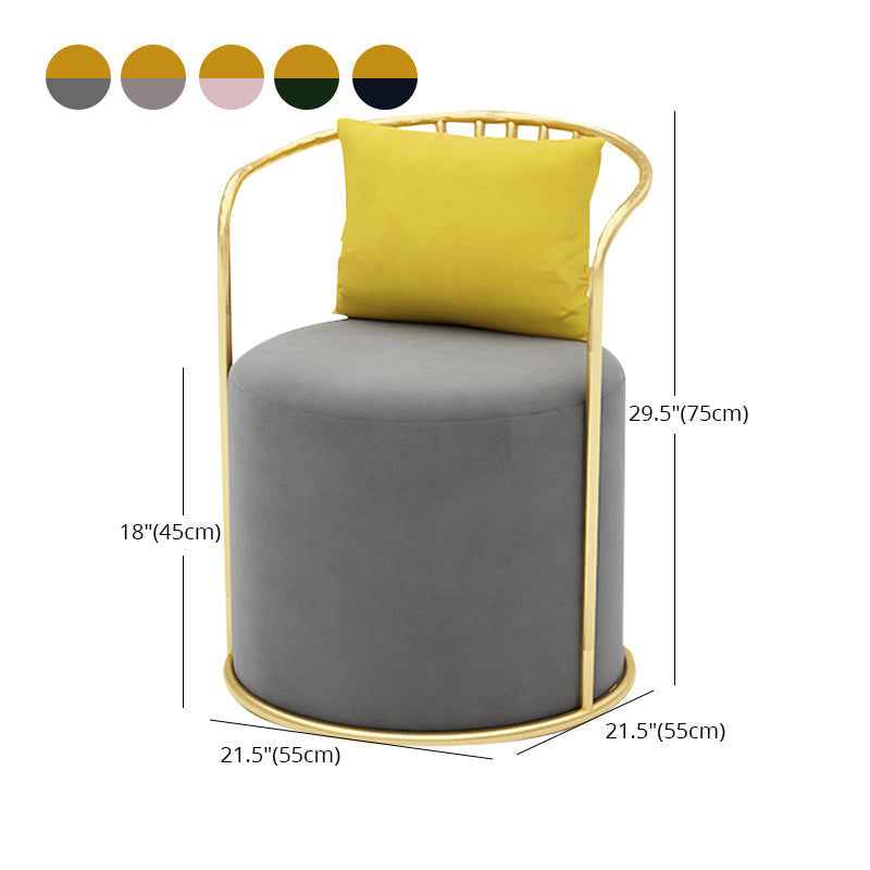 Glam Velvet Dining Room Chair Metal Dining Side Armless Chair for Restaurant Use