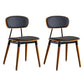 Scandinavian Open Back Dining Chairs Armless Wood Side Chairs