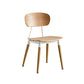 Scandinavian Open Back Dining Chairs Armless Wood Side Chairs