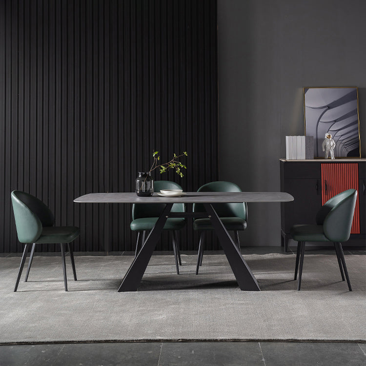 Contemporary Home Parsons Side Chair Leather Matte Finish Dining Chair