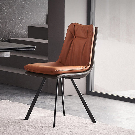 Industrial Metal Kitchen Dining Chair Solid Back Dining Chair