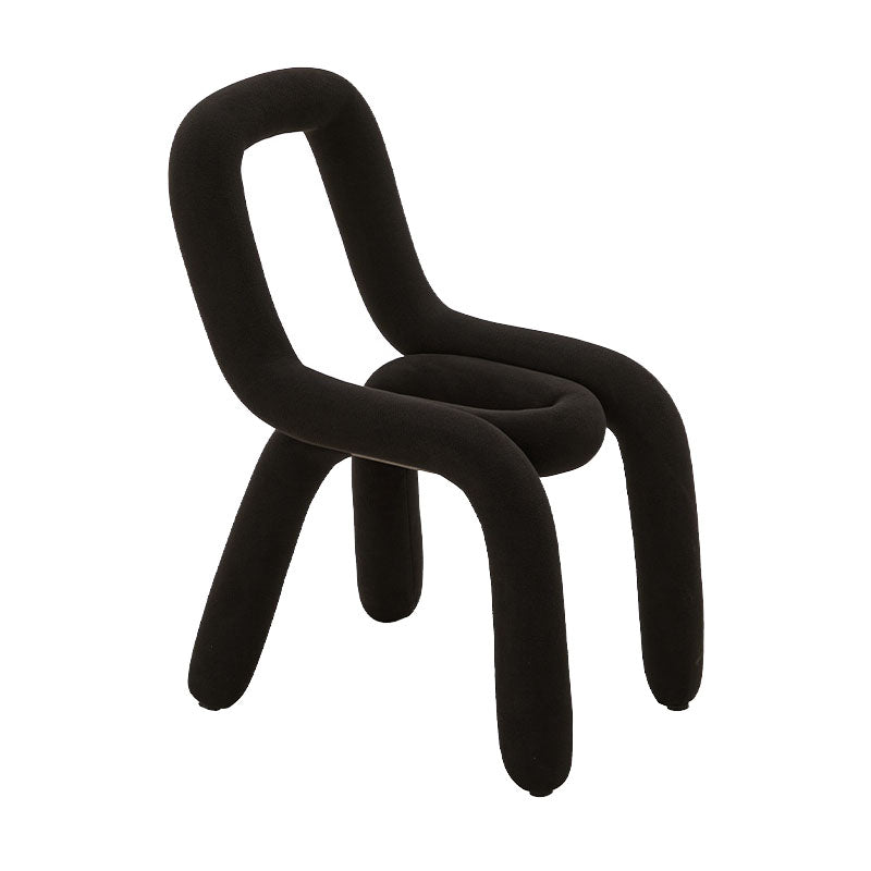 Modern Velvet Dining Room Chair Armless Metal Side Chair for Home Use Black 1 Piece Clearhalo 'Dining Chairs' 'Dining Tables & Seating' 'dining_chair' 'furn' 'furn_dining_chair' 'Furniture' 'Kitchen & Dining Furniture' 5662033