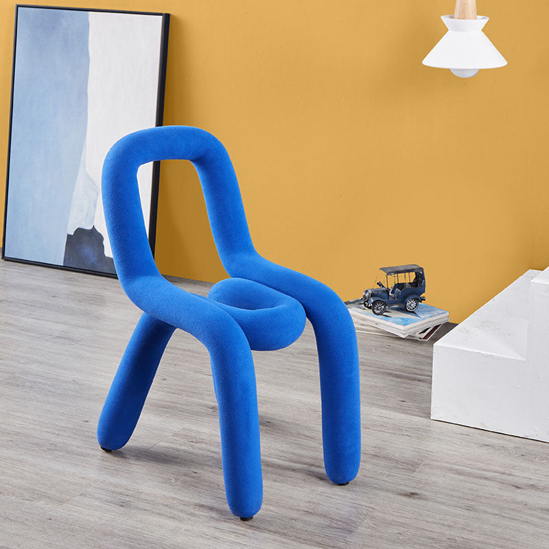 Modern Velvet Dining Room Chair Armless Metal Side Chair for Home Use Blue 1 Piece Clearhalo 'Dining Chairs' 'Dining Tables & Seating' 'dining_chair' 'furn' 'furn_dining_chair' 'Furniture' 'Kitchen & Dining Furniture' 5662040
