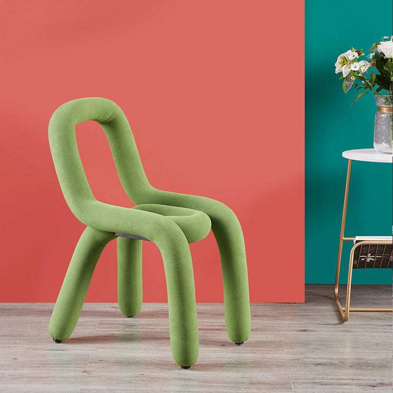 Modern Velvet Dining Room Chair Armless Metal Side Chair for Home Use Green 1 Piece Clearhalo 'Dining Chairs' 'Dining Tables & Seating' 'dining_chair' 'furn' 'furn_dining_chair' 'Furniture' 'Kitchen & Dining Furniture' 5662042