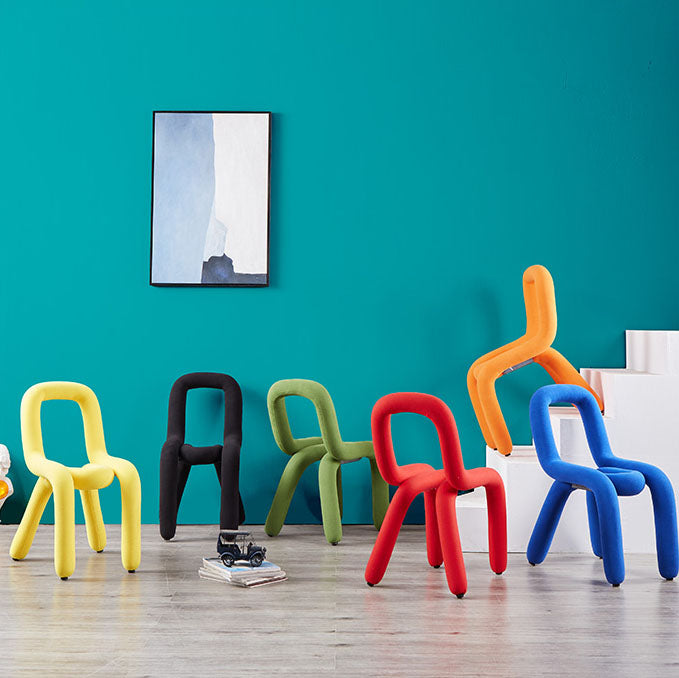 Modern Velvet Dining Room Chair Armless Metal Side Chair for Home Use Clearhalo 'Dining Chairs' 'Dining Tables & Seating' 'dining_chair' 'furn' 'furn_dining_chair' 'Furniture' 'Kitchen & Dining Furniture' 5662047