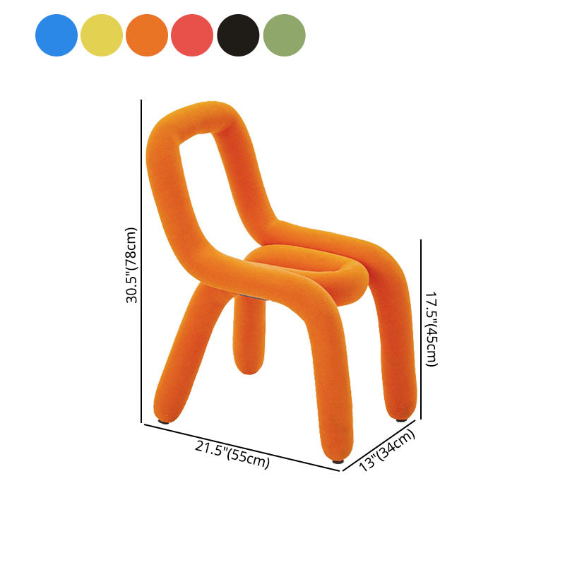 Modern Velvet Dining Room Chair Armless Metal Side Chair for Home Use Clearhalo 'Dining Chairs' 'Dining Tables & Seating' 'dining_chair' 'furn' 'furn_dining_chair' 'Furniture' 'Kitchen & Dining Furniture' 5662053
