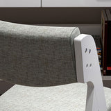 Contemporary Dining Chair Open Back Dining Armless Side Chair with Wooden Legs