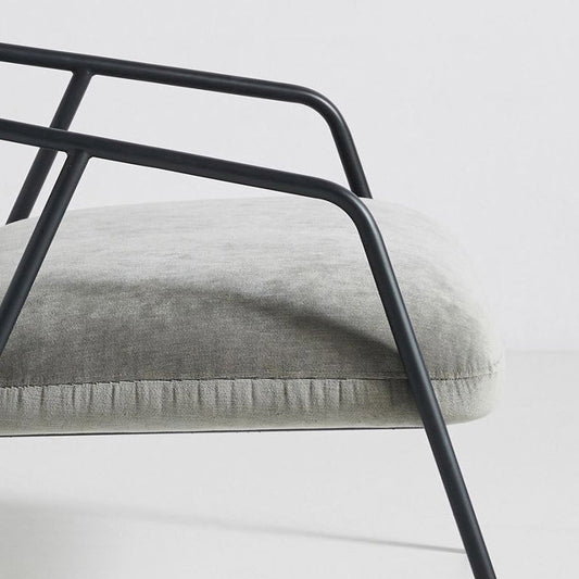 Open Back Arm Chair Industrial Style Metal Kitchen Dining Chair Clearhalo 'Dining Chairs' 'Dining Tables & Seating' 'dining_chair' 'furn' 'furn_dining_chair' 'Furniture' 'Kitchen & Dining Furniture' 5662077