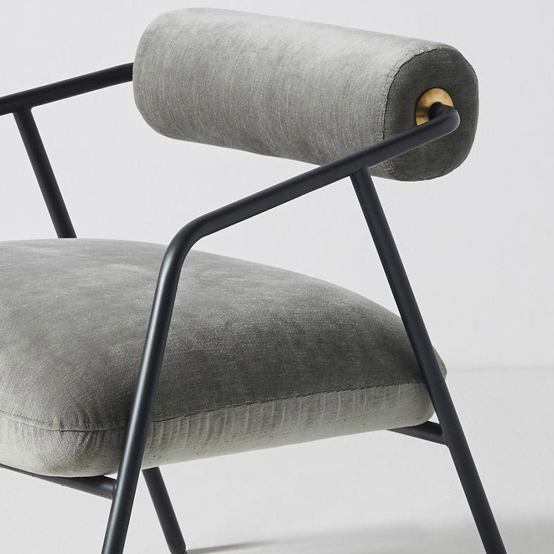 Open Back Arm Chair Industrial Style Metal Kitchen Dining Chair Clearhalo 'Dining Chairs' 'Dining Tables & Seating' 'dining_chair' 'furn' 'furn_dining_chair' 'Furniture' 'Kitchen & Dining Furniture' 5662079