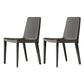 Contemporary Leather Dining Room Chair Armless Metal Side Chair for Home Use