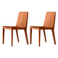 Contemporary Leather Dining Room Chair Armless Metal Side Chair for Home Use