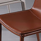 Contemporary Leather Dining Room Chair Armless Metal Side Chair for Home Use