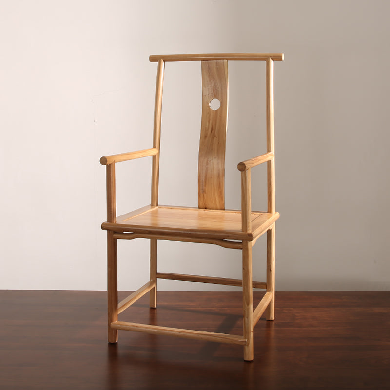 伝統的なダイニングスラトバックチェア木製の脚のダイニングアームサイドチェア