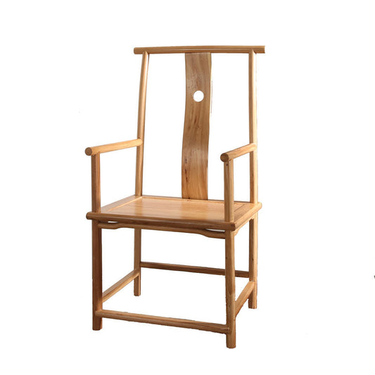 Traditional Dining Slat Back Chair Dining Arm Side Chairs with Wooden Legs