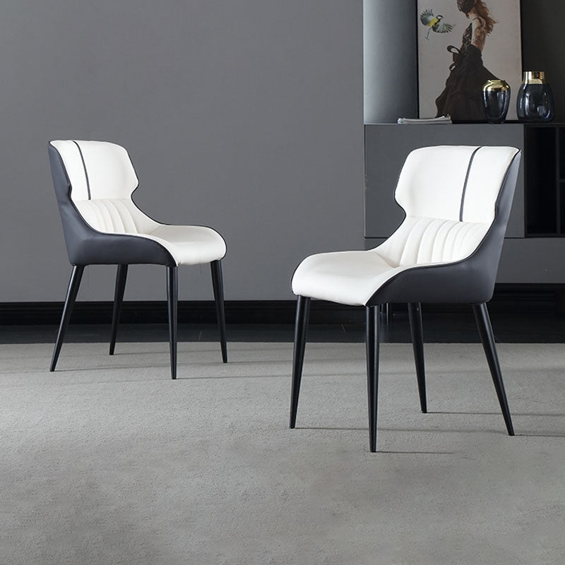 インダストリアルウィングバックパーソンズサイドチェアレザーダイニングサイドチェア