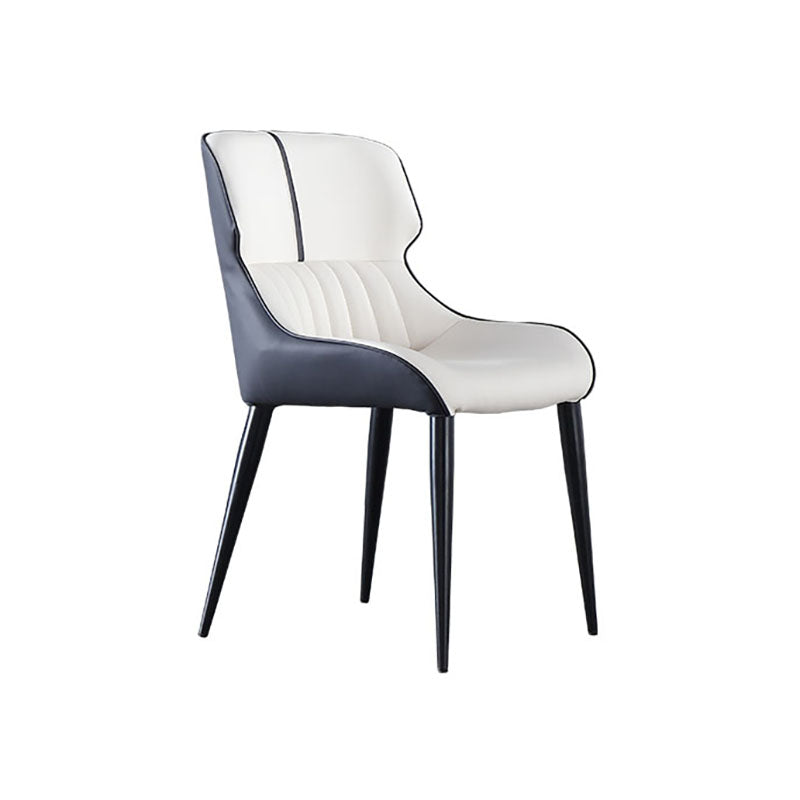 インダストリアルウィングバックパーソンズサイドチェアレザーダイニングサイドチェア