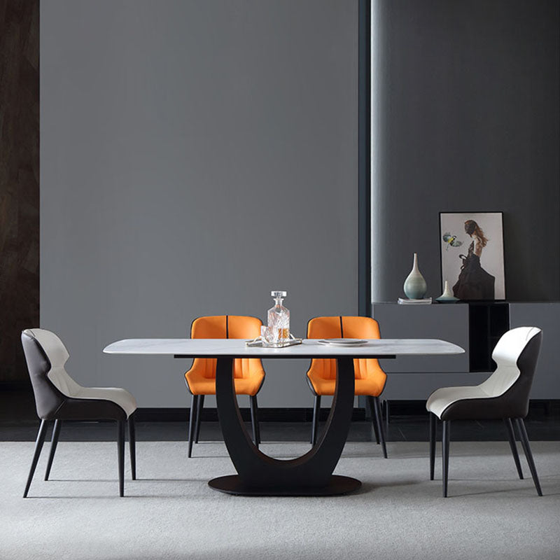 インダストリアルウィングバックパーソンズサイドチェアレザーダイニングサイドチェア