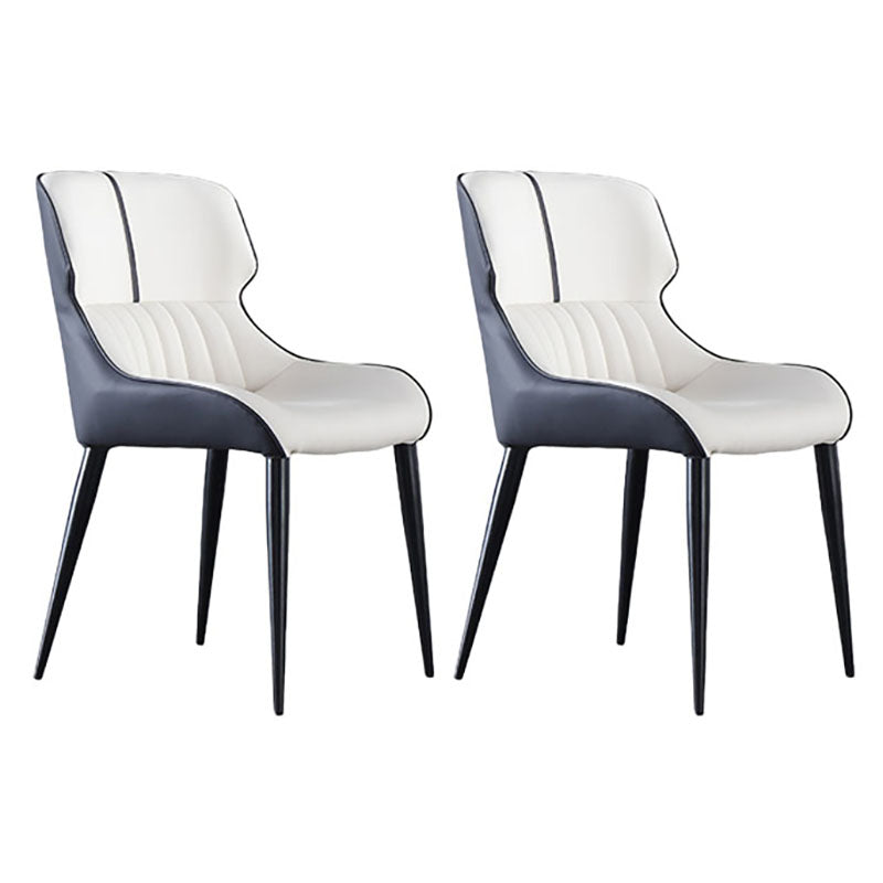 インダストリアルウィングバックパーソンズサイドチェアレザーダイニングサイドチェア