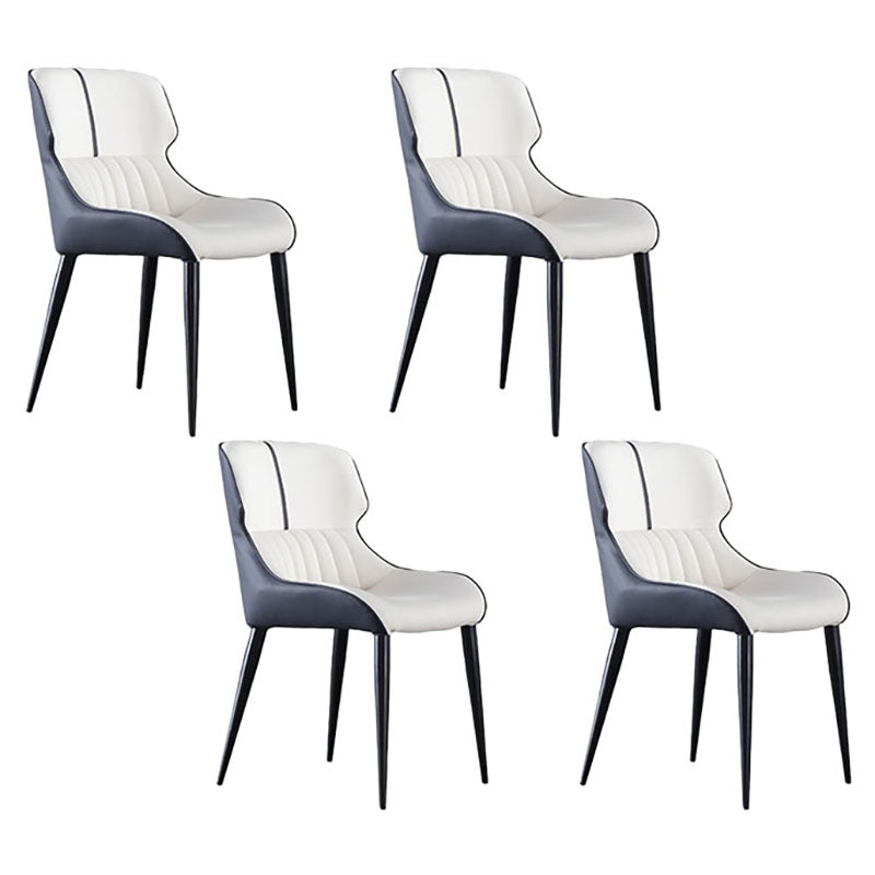 インダストリアルウィングバックパーソンズサイドチェアレザーダイニングサイドチェア