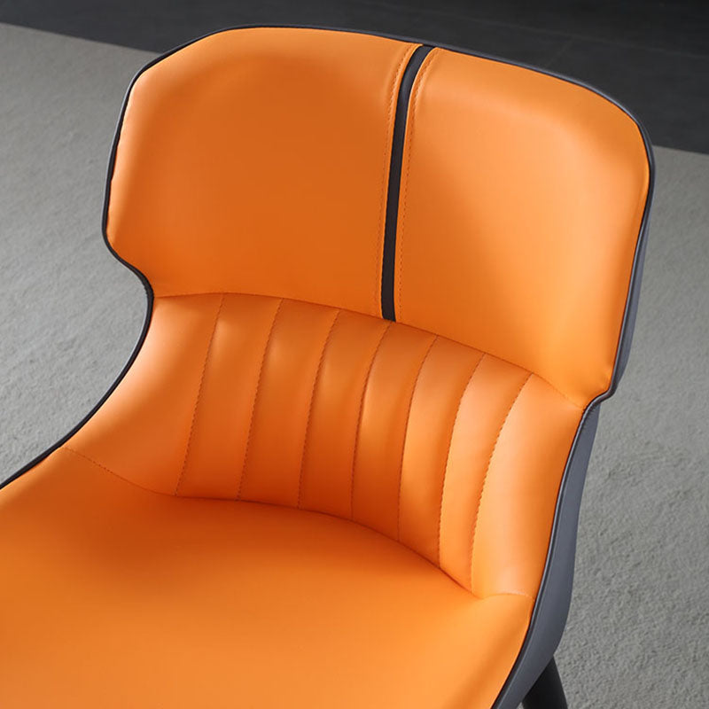 インダストリアルウィングバックパーソンズサイドチェアレザーダイニングサイドチェア