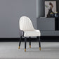 Solid Back Arm Side Chair Scandinavian Design Leather Dining Side Chair Clearhalo 'Dining Chairs' 'Dining Tables & Seating' 'dining_chair' 'furn' 'furn_dining_chair' 'Furniture' 'Kitchen & Dining Furniture' 5662158