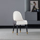 Solid Back Arm Side Chair Scandinavian Design Leather Dining Side Chair White 1 Piece Clearhalo 'Dining Chairs' 'Dining Tables & Seating' 'dining_chair' 'furn' 'furn_dining_chair' 'Furniture' 'Kitchen & Dining Furniture' 5662161