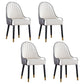 Solid Back Arm Side Chair Scandinavian Design Leather Dining Side Chair White 4 Piece Set Clearhalo 'Dining Chairs' 'Dining Tables & Seating' 'dining_chair' 'furn' 'furn_dining_chair' 'Furniture' 'Kitchen & Dining Furniture' 5662165