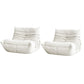 Mid-Century Modern Armless Accent Chair Microfiber Accent Room Chair for Living Room Off-White 2 Piece Set Clearhalo 'Accent Chairs' 'accent_chairs' 'Chairs & Seating' 'furn' 'furn_accent_chairs' 'Furniture' 'Living Room Furniture' 5662216