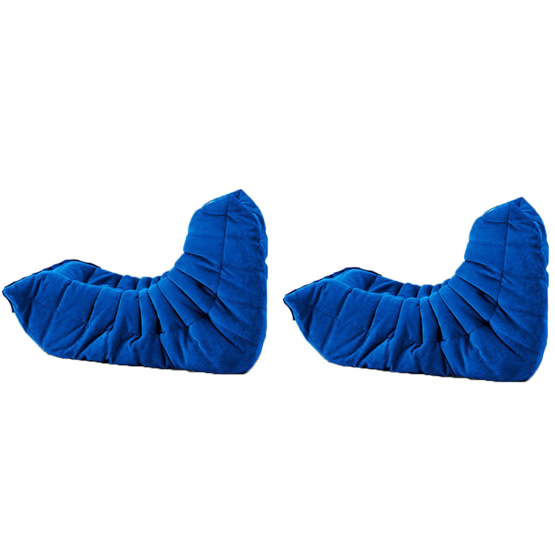 Mid-Century Modern Armless Accent Chair Microfiber Accent Room Chair for Living Room Blue 2 Piece Set Clearhalo 'Accent Chairs' 'accent_chairs' 'Chairs & Seating' 'furn' 'furn_accent_chairs' 'Furniture' 'Living Room Furniture' 5662224