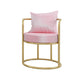 Glam Style 21.65" Wide Pillow Back Sponge Metal Frame Arm Chair