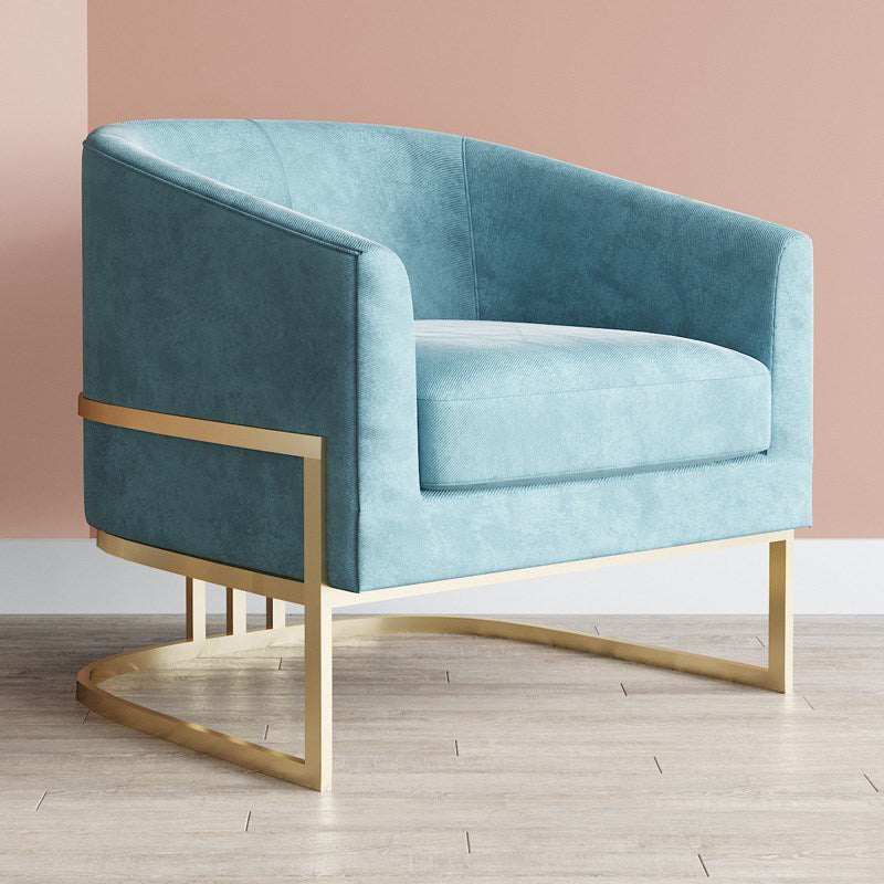 Contemporary 28" Wide Fixed Back Sloped Arms Sponge Barrel Chair Clearhalo 'Accent Chairs' 'accent_chairs' 'Chairs & Seating' 'furn' 'furn_accent_chairs' 'Furniture' 'Living Room Furniture' 5662323