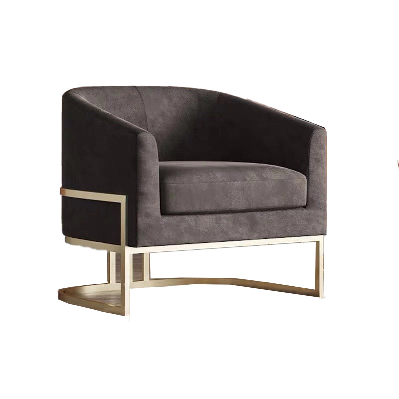 Contemporary 28" Wide Fixed Back Sloped Arms Sponge Barrel Chair Clearhalo 'Accent Chairs' 'accent_chairs' 'Chairs & Seating' 'furn' 'furn_accent_chairs' 'Furniture' 'Living Room Furniture' 5662334